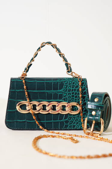 Kemerli Bel Çantası Zümrüt - Bel Çantası