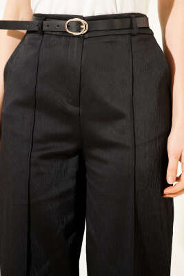 Kemerli Havuç Pantolon Siyah - Kadın Giyim Modelleri