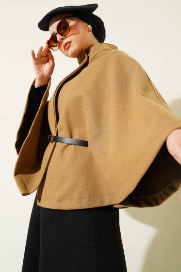 Kemerli Kaşe Panço Camel - Panço