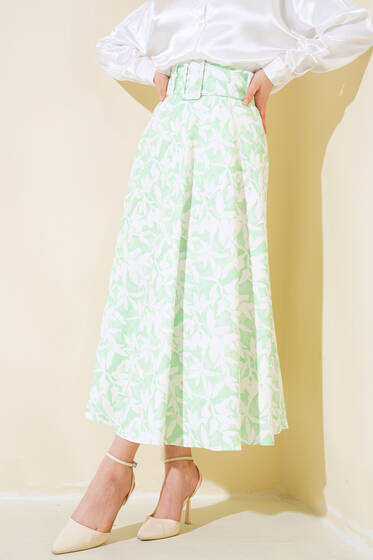 Kemerli Kloş Etek Benetton - Etek