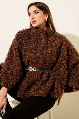 Kemerli Kuzu Panço Kahve - ENTER TEKSTİL