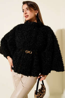 Kemerli Kuzu Panço Siyah - ENTER TEKSTİL