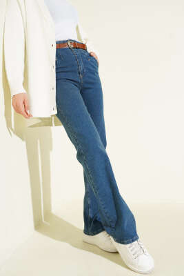 Kemerli Palazzo Kot Pantolon Tintli - HEPYEK