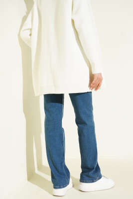 Kemerli Palazzo Kot Pantolon Tintli - Pantolon