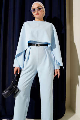 Kemerli Pelerinli Tulum Bebe Mavi - Tulum & Slopet