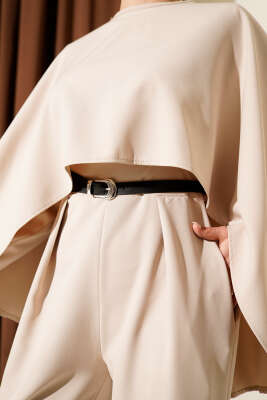 Kemerli Pelerinli Tulum Bej - Tulum & Slopet