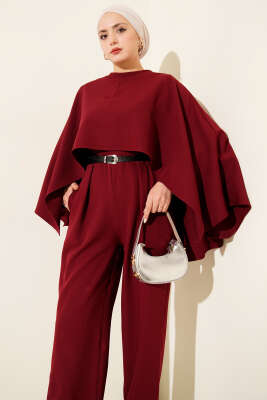 Kemerli Pelerinli Tulum Bordo - Tulum & Slopet