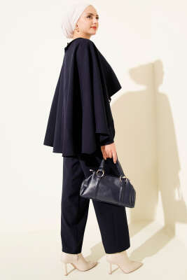 Kemerli Pelerinli Tulum Lacivert - Tulum & Slopet