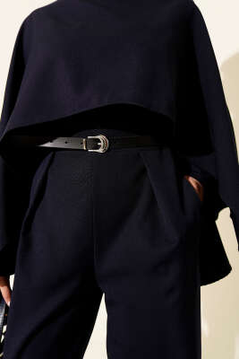 Kemerli Pelerinli Tulum Lacivert - Tulum & Slopet