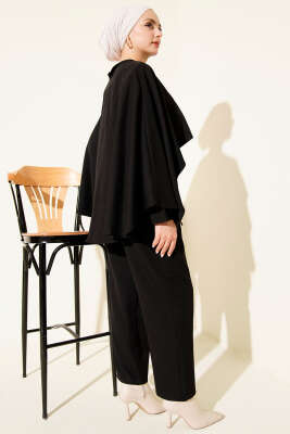 Kemerli Pelerinli Tulum Siyah - Tulum & Slopet