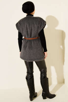 Kemerli Sakallı Yelek Füme - Yelek