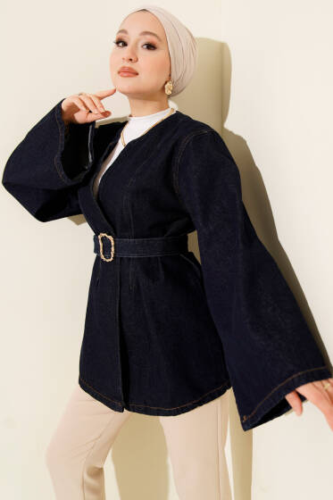 Kemerli Salaş Kot Ceket - Ceket