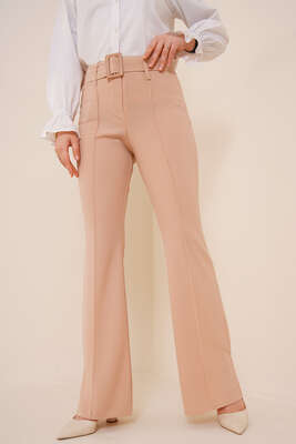 Kemerli Salaş Pantolon Bej 