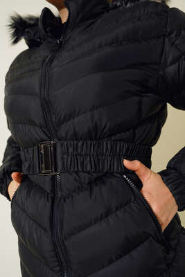 Kemerli Şişme Mont Siyah - 700-1000 TL Ürünler