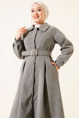 Kemerli Uzun Kaşe Kaban Füme - Kaban