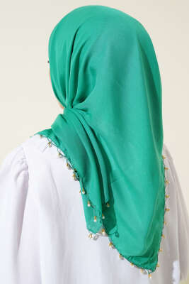 Kenarları Boncuk İşlemeli Yazma Eşarp Benetton - Yılın Fırsatı