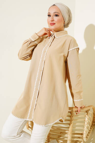Kenarları Dikişli Gömlek Bisküvi - Gömlek
