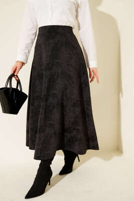 Kendinden Desenli Scuba Etek Siyah - FİXAY