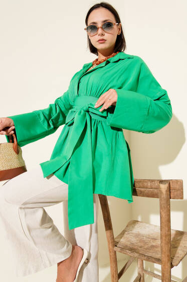 Kendinden Kuşaklı Önü Büzgülü Tunik Benetton - 500-700 TL Ürünler