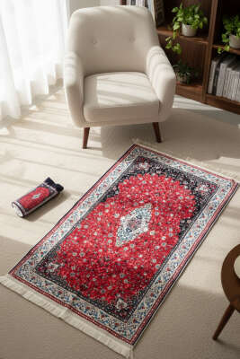 Keseli Motifli Seccade Kırmızı 