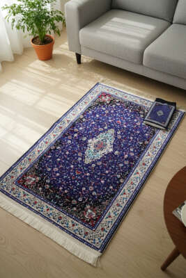 Keseli Motifli Seccade Lacivert 