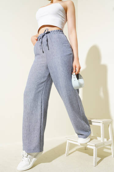 Keten Pantolon Indıgo - Kadın Giyim Modelleri