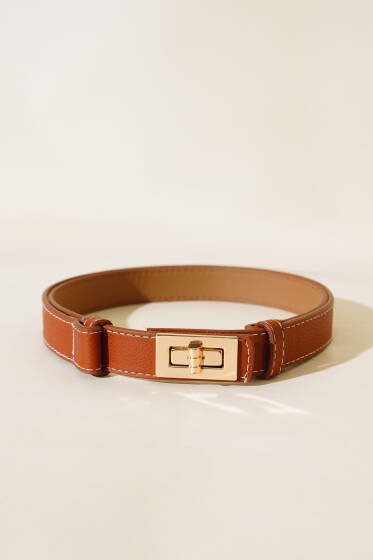 Kilit Tokalı Ayarlı Kemer Taba - Yılın Fırsatı