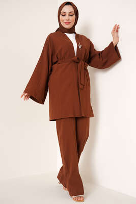 Kimono İkili Takım Kahve 
