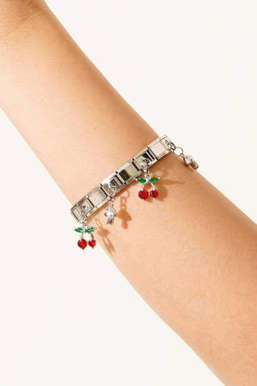 Kiraz Charmlı Bileklik Gümüş - Bileklik