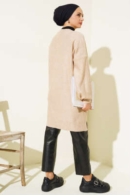 Kiraz Kabartmalı Yumoş Triko Tunik Büsküvi - Triko Tunik