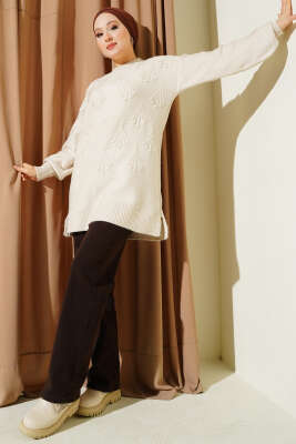 Kiraz Salkımlı Kabartma Yumoş Triko Tunik Taş - 300-500 TL Ürünler