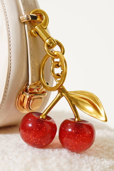 Kirazlı Çanta Charmı Kırmızı - Kol Çantası