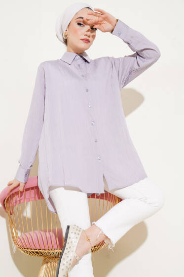 Kırışık Çizgili Gömlek Taş - Gömlek