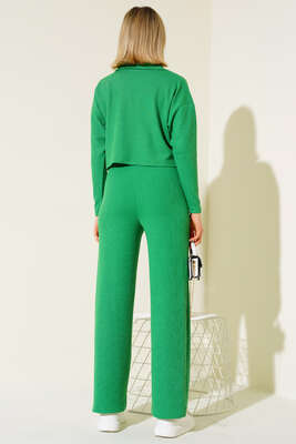 Kısa Gömlek İkili Takım Yeşil - Kadın Giyim Modelleri