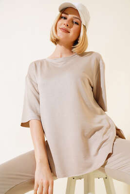 Kısa Kol Salaş İkili Takım Taş - Kadın Giyim Modelleri