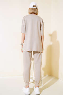 Kısa Kol Salaş İkili Takım Taş - Kadın Giyim Modelleri