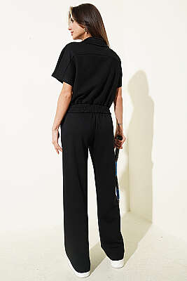 Kısa Kollu Bel Lastikli İkili Takım Siyah - Kadın Giyim Modelleri