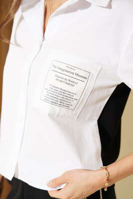 Kısa Kollu Modal Garnili Gömlek Siyah - Kadın Giyim Modelleri