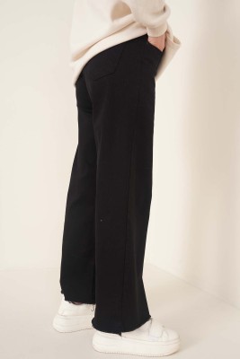 Kısa Püsküllü Kot Pantolon Siyah - 300-500 TL Ürünler