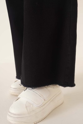 Kısa Püsküllü Kot Pantolon Siyah - 300-500 TL Ürünler