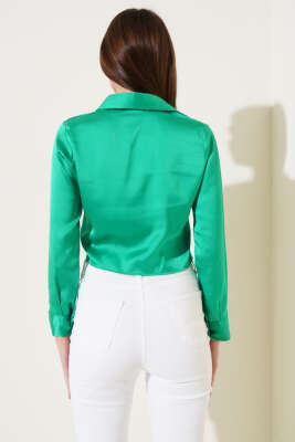 Kısa Saten Gömlek Benetton - Kadın Giyim Modelleri