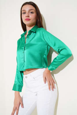 Kısa Saten Gömlek Benetton - Kadın Giyim Modelleri