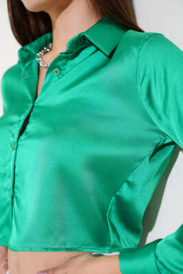 Kısa Saten Gömlek Benetton - Kadın Giyim Modelleri