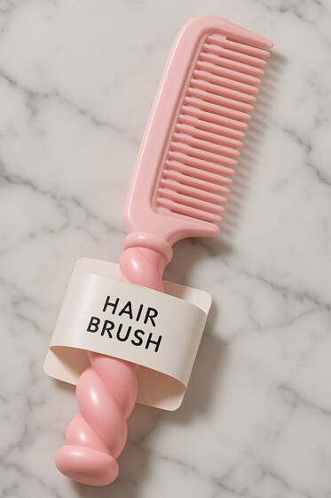 Kıvrımlı Basic Tarak Pembe - Saç Aksesuarları