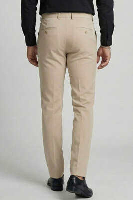 Klasik Kumaş Erkek Pantolon Bej - Erkek Pantolon