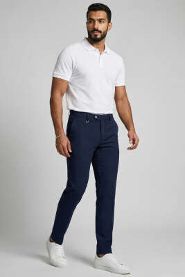 Klasik Kumaş Erkek Pantolon Lacivert - Erkek Pantolon