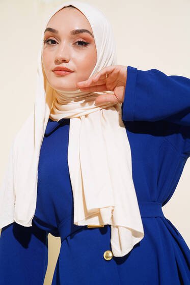 Klasik Penye Şal Vanilya - Düz Şal