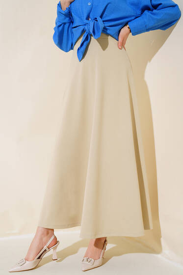 Kloş Çan Etek Bej - Etek