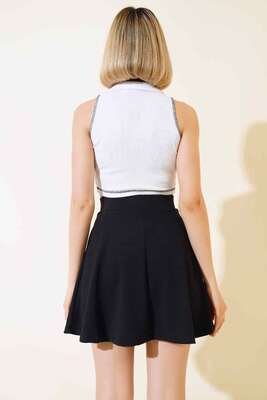 Kloş Kısa Etek Siyah - Kadın Giyim Modelleri