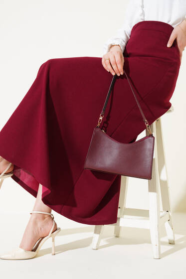 Kloş Model Etek Bordo - Yılın Fırsatı